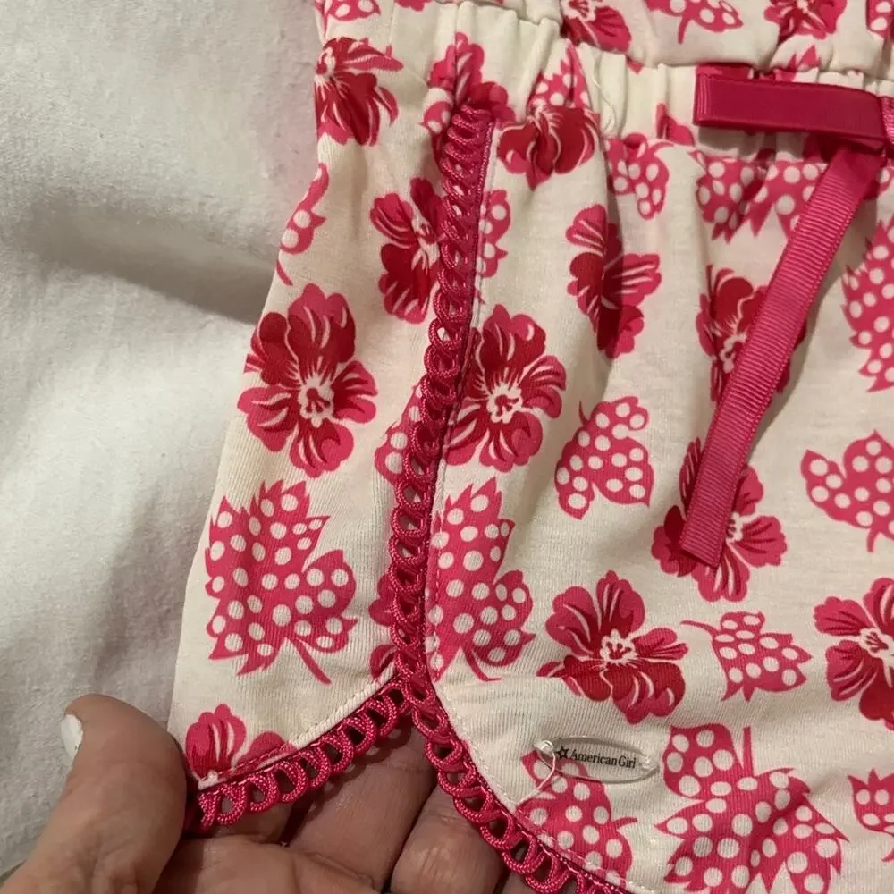 American Girl xs 6 floral romper polyester spandex blend super soft nwot